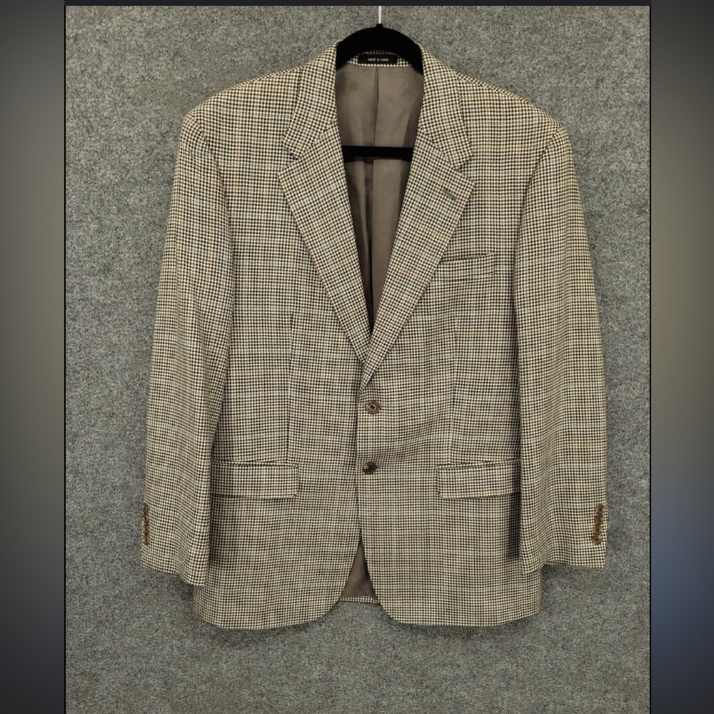 Brooks Brothers Beige Checkered Blazer